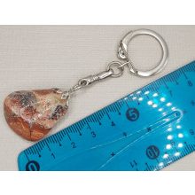 Breccsa jáspis kulcstartó 