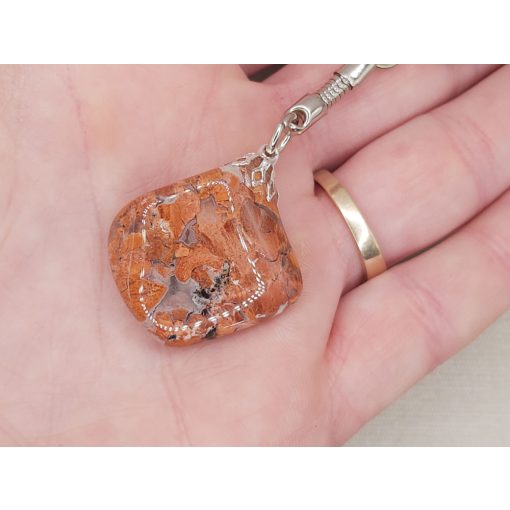 Breccsa jáspis kulcstartó 