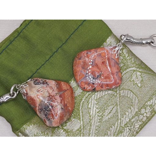 Breccsa jáspis kulcstartó 