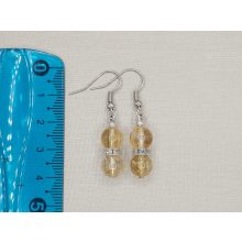 Citrin golyós fülbevaló