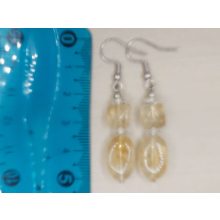 Citrin formadíszített fülbevaló