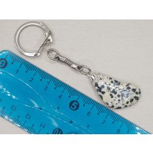 Dalmát jáspis kulcstartó 