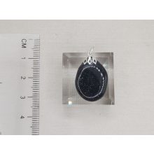 Fekete turmalin medál lapos
