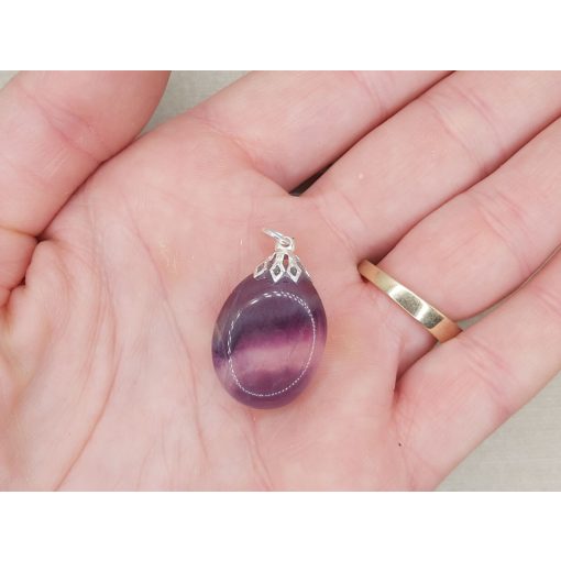 Fluorit medál lapos kicsi