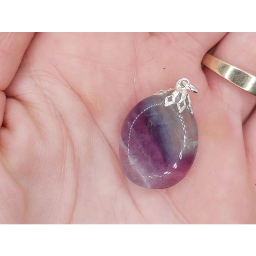 Fluorit medál lapos kicsi