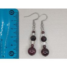 Gránát formadíszített füli