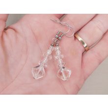 Hegyikristály formadíszített fülbevaló