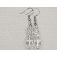 Hegyikristály formadíszített fülbevaló