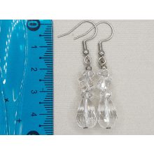 Hegyikristály formadíszített fülbevaló