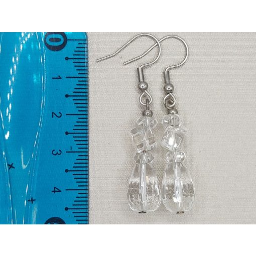 Hegyikristály formadíszített fülbevaló