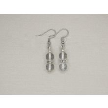 Hegyikristály golyós fülbevaló