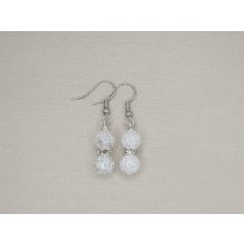Hegyikristály golyós fülbevaló