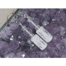 Hegyikristály formadíszített fülbevaló