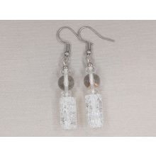 Hegyikristály formadíszített fülbevaló
