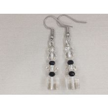 Hegyikristály formadíszített fülbevaló