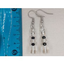 Hegyikristály formadíszített fülbevaló