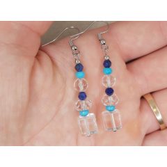 Hegyikristály formadíszített fülbevaló