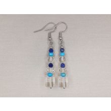 Hegyikristály formadíszített fülbevaló