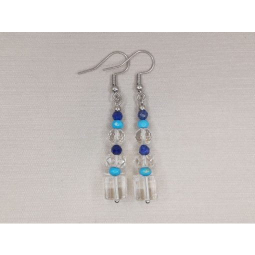 Hegyikristály formadíszített fülbevaló