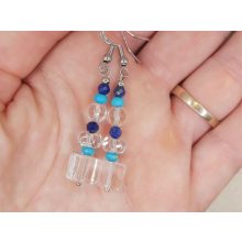 Hegyikristály formadíszített fülbevaló