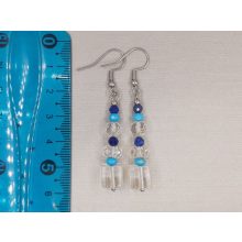 Hegyikristály formadíszített fülbevaló