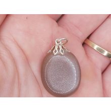 Holdkő medál barna lapos