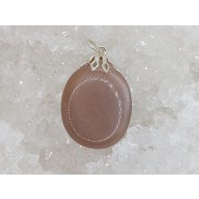 Holdkő medál barna lapos