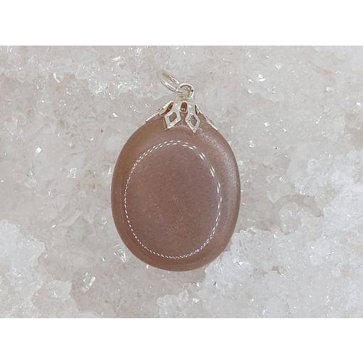 Holdkő medál barna lapos