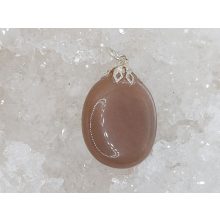 Holdkő medál barna lapos