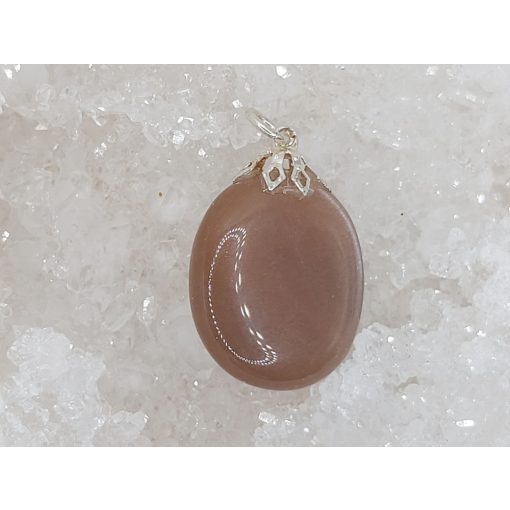 Holdkő medál barna lapos