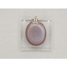 Holdkő medál barna lapos