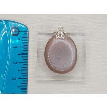 Holdkő medál barna lapos