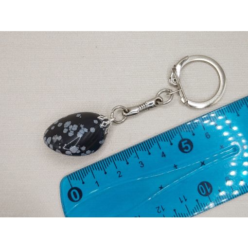 Hópehelyobszidián kulcstartó 