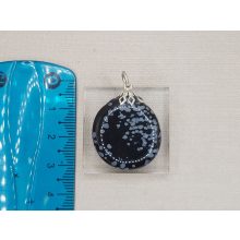 Hópehelyobszidián medál lapos 