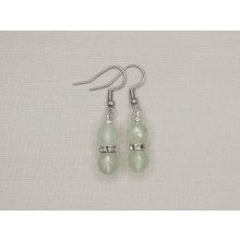 Jáde golyós fülbevaló