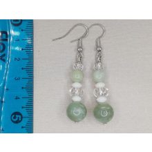 Jade formadíszített fülbevaló