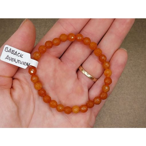 Barack aventurin karkötő fazettált 6 mm