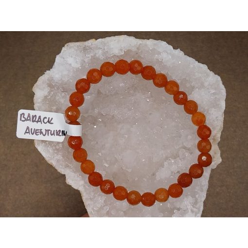 Barack aventurin karkötő fazettált 6 mm