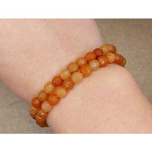 Barack aventurin karkötő fazettált 6 mm