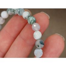 Fa achát karkötő fazettált 6 mm