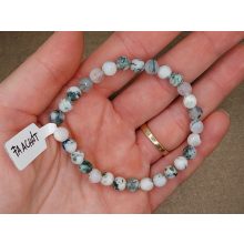 Fa achát karkötő fazettált 6 mm