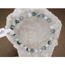 Fa achát karkötő fazettált 6 mm