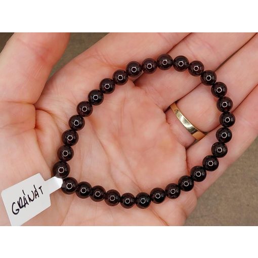 Gránát karkötő 6 mm