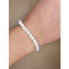 Fehér gyögyház karkötő 6 mm