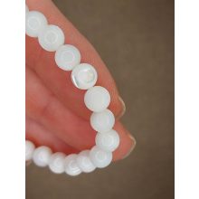 Fehér gyögyház karkötő 6 mm