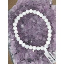 Fehér gyögyház karkötő 6 mm