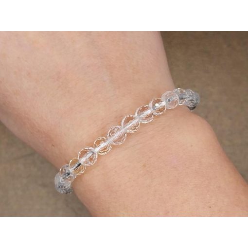 Hegyikristály karkötő fazettált 6 mm