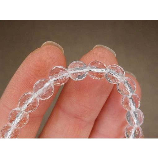 Hegyikristály karkötő fazettált 6 mm