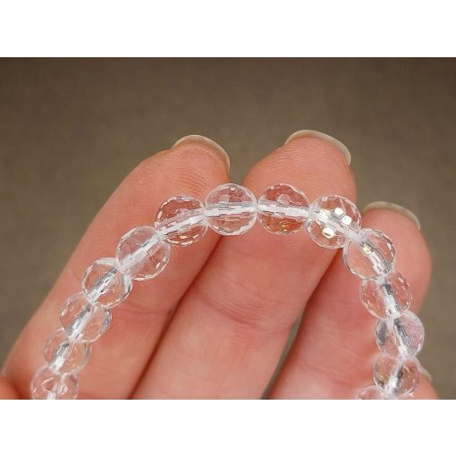 Hegyikristály karkötő fazettált 6 mm