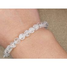 Hegyikristály karkötő roppantott 6 mm